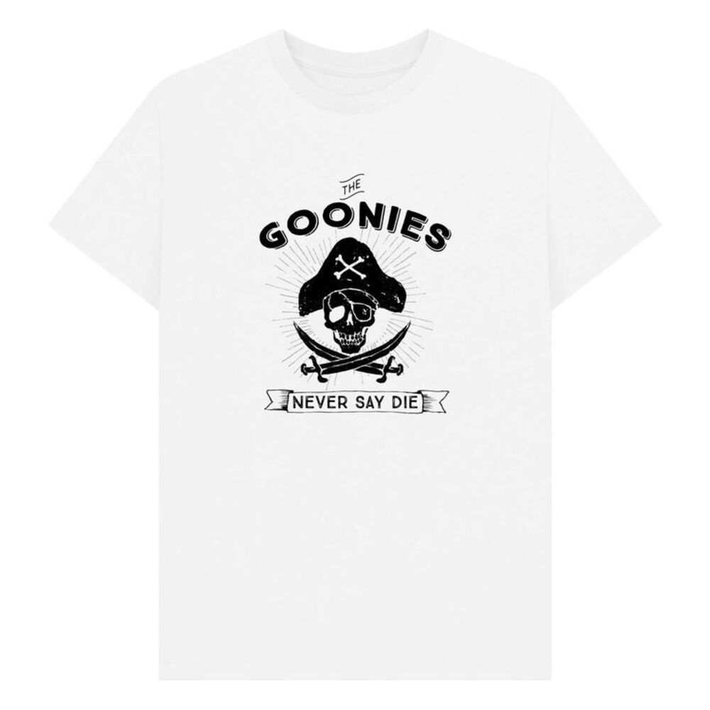The Goonies Unisex Adult Never Say Die Graphic T-Shirt / White